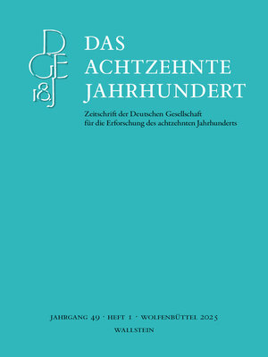 cover image of Das achtzehnte Jahrhundert 49/1